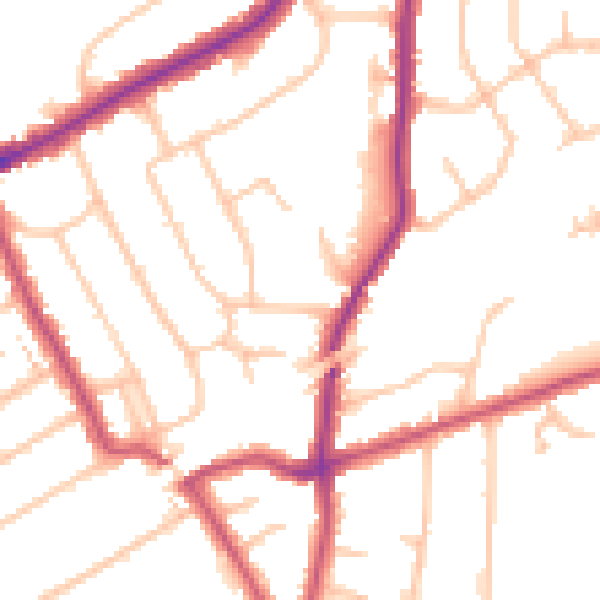 Daytime road noise heatmap for RM2 6ET