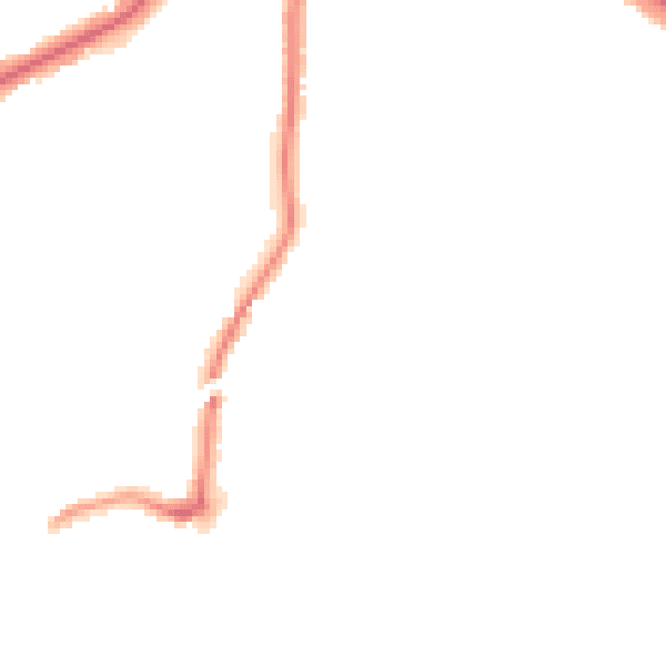 Night-time road noise heatmap for RM2 6GD