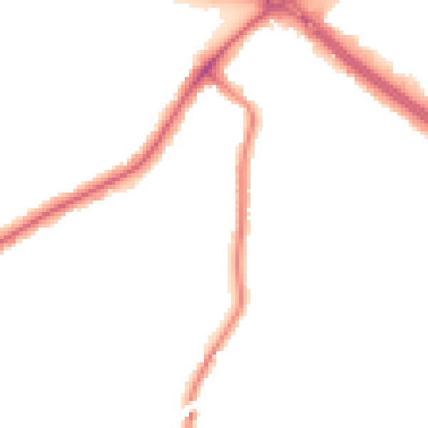 Night-time road noise heatmap for RM2 6QH