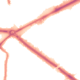 Night-time road noise heatmap for RM3 0AP