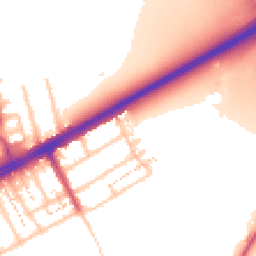 Daytime road noise heatmap for RM3 0BG