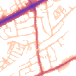 Daytime road noise heatmap for RM3 0BL
