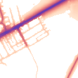 Daytime road noise heatmap for RM3 0BN