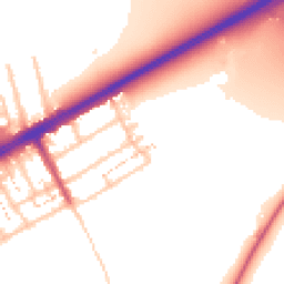 Daytime road noise heatmap for RM3 0DE