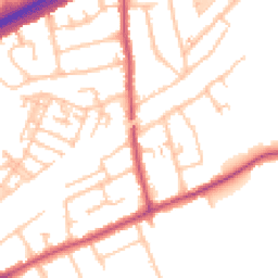 Daytime road noise heatmap for RM3 0DN