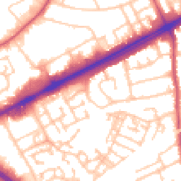 Daytime road noise heatmap for RM3 0EH