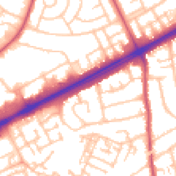 Daytime road noise heatmap for RM3 0EJ