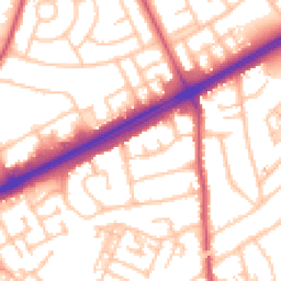 Daytime road noise heatmap for RM3 0EU