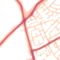 Daytime road noise heatmap for RM3 7QH