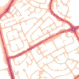 Daytime road noise heatmap for RM3 7UB