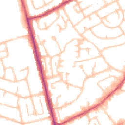 Daytime road noise heatmap for RM3 8BJ