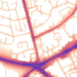 Daytime road noise heatmap for RM3 8DZ