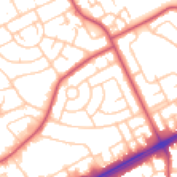 Daytime road noise heatmap for RM3 8RU