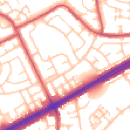Daytime road noise heatmap for RM3 9JL