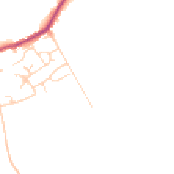 Daytime road noise heatmap for RM4 1BD