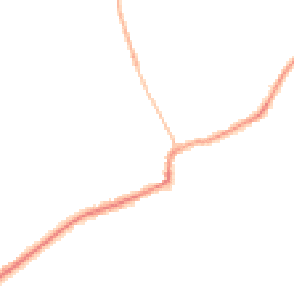 Night-time road noise heatmap for RM4 1BL