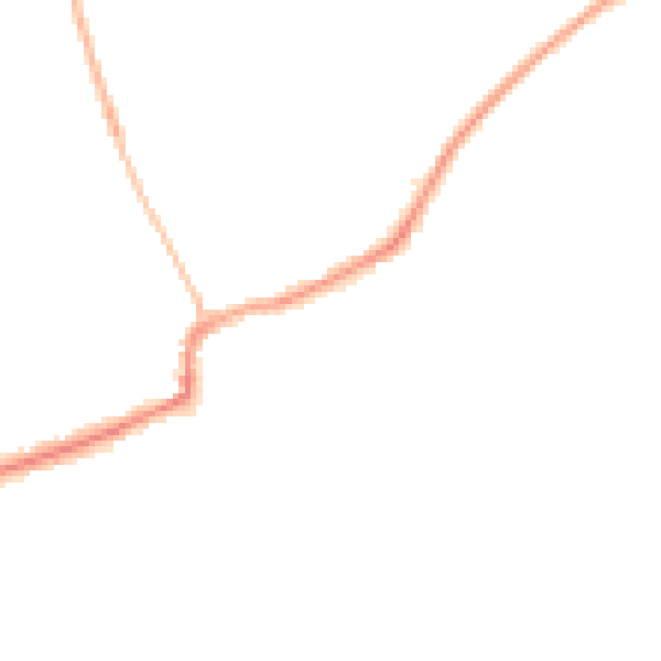 Night-time road noise heatmap for RM4 1DA