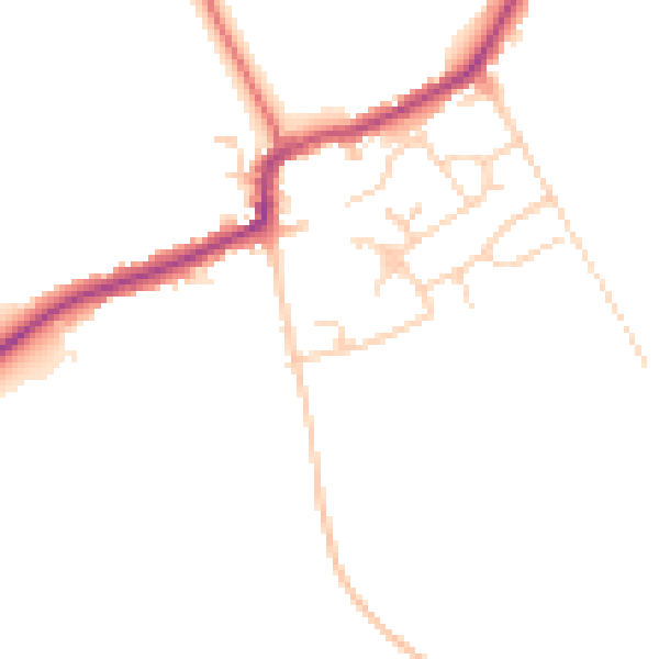 Daytime road noise heatmap for RM4 1DL
