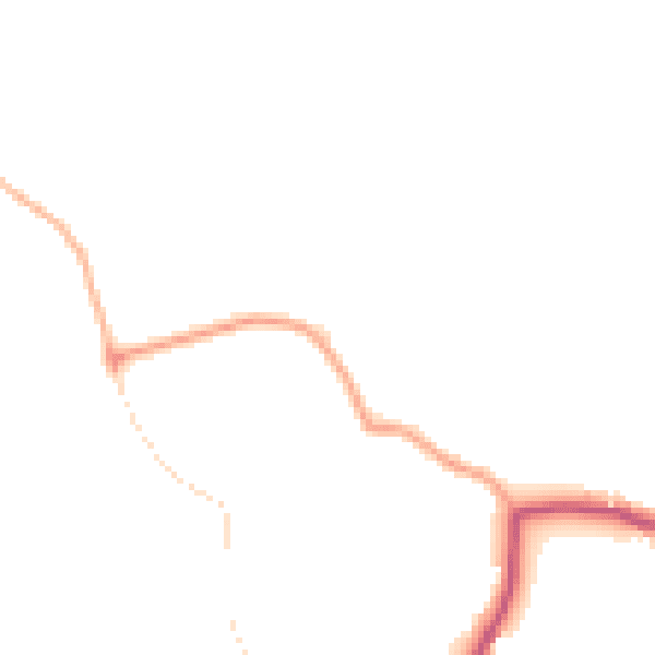 Daytime road noise heatmap for RM4 1DY