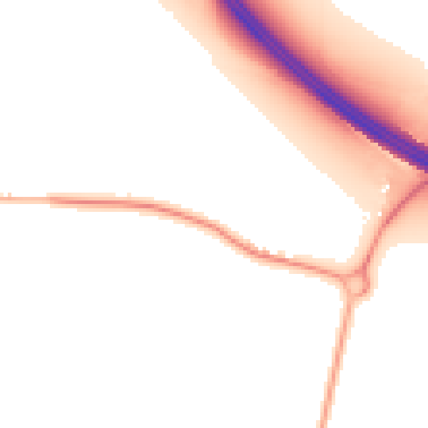 Night-time road noise heatmap for RM4 1RD