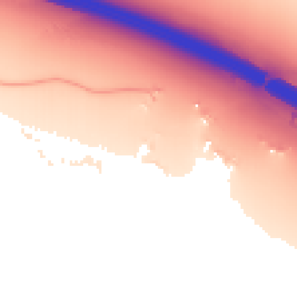 Daytime road noise heatmap for RM4 1RT