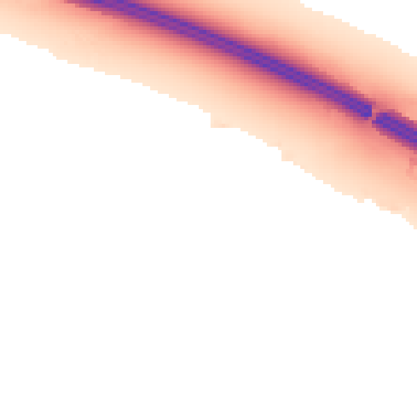 Night-time road noise heatmap for RM4 1RT