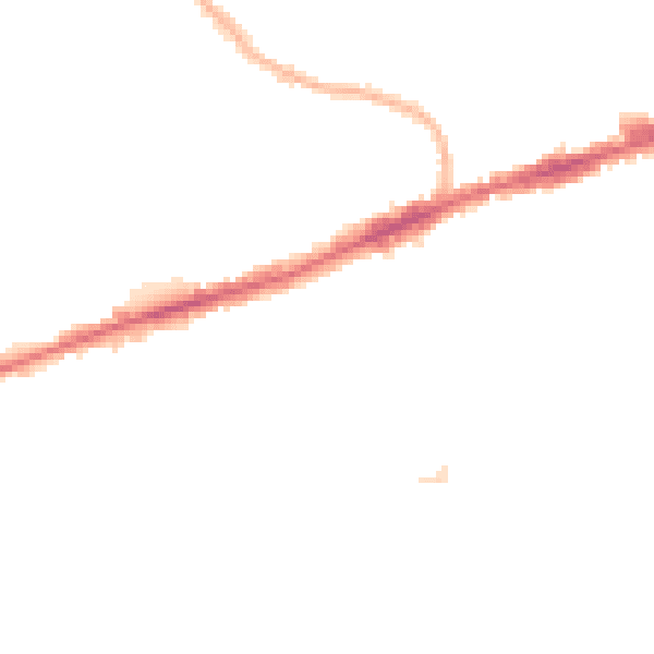 Night-time road noise heatmap for RM6 4EB