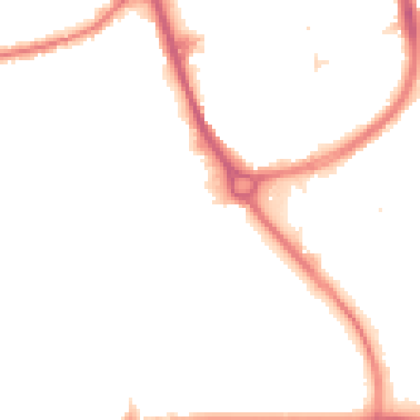 Night-time road noise heatmap for RM7 0BB