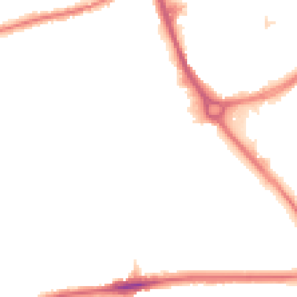 Night-time road noise heatmap for RM7 0BD