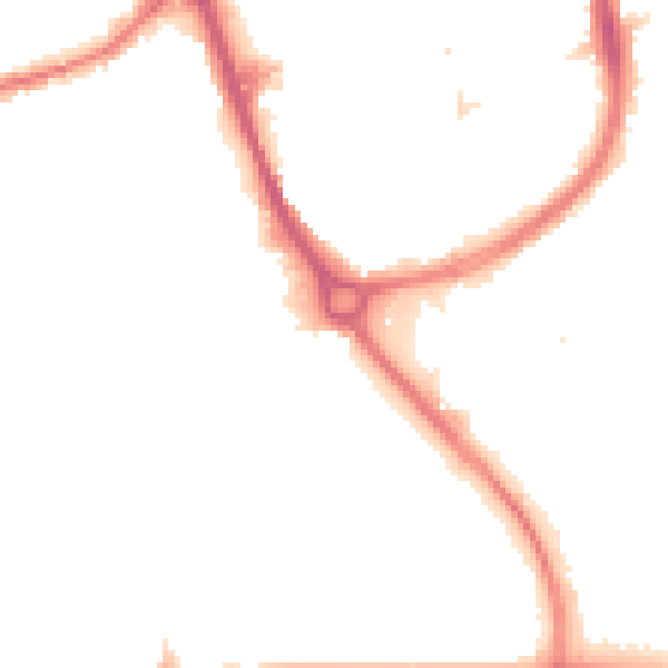 Night-time road noise heatmap for RM7 0BG