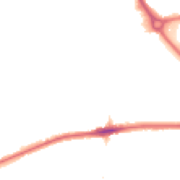 Night-time road noise heatmap for RM7 0BL