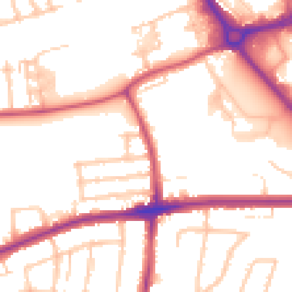 Daytime road noise heatmap for RM7 0BT