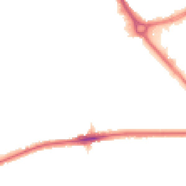 Night-time road noise heatmap for RM7 0DJ