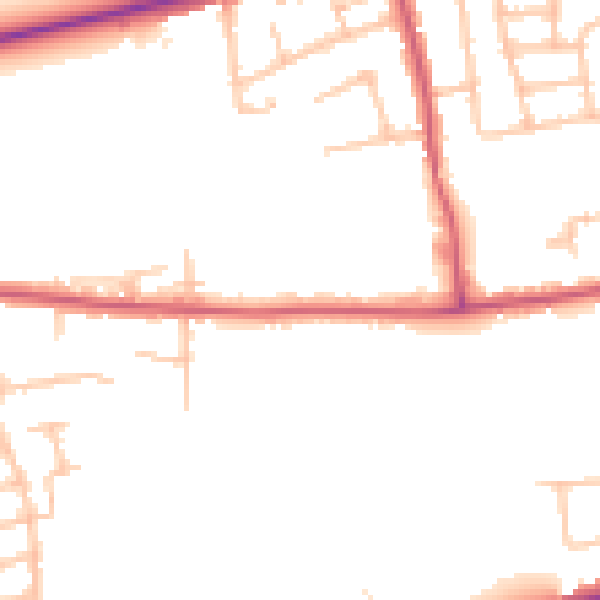 Daytime road noise heatmap for RM7 0ES