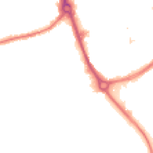 Night-time road noise heatmap for RM7 0FA