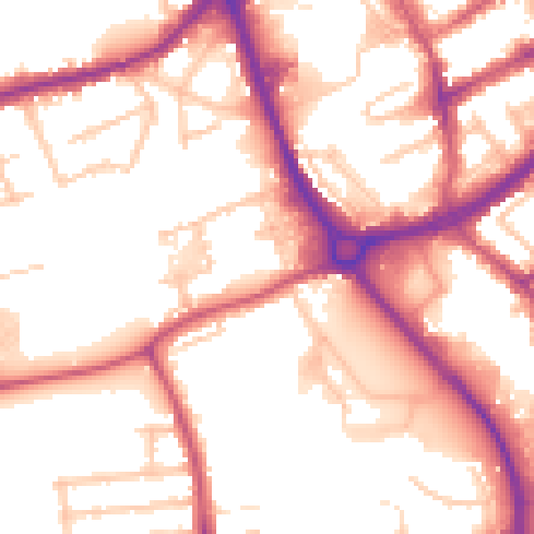 Daytime road noise heatmap for RM7 0FH