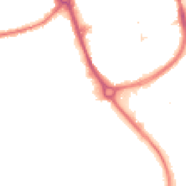 Night-time road noise heatmap for RM7 0FJ