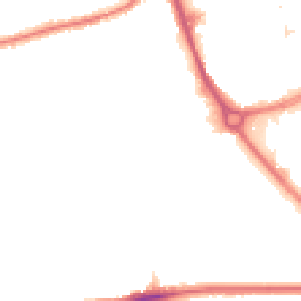 Night-time road noise heatmap for RM7 0FQ