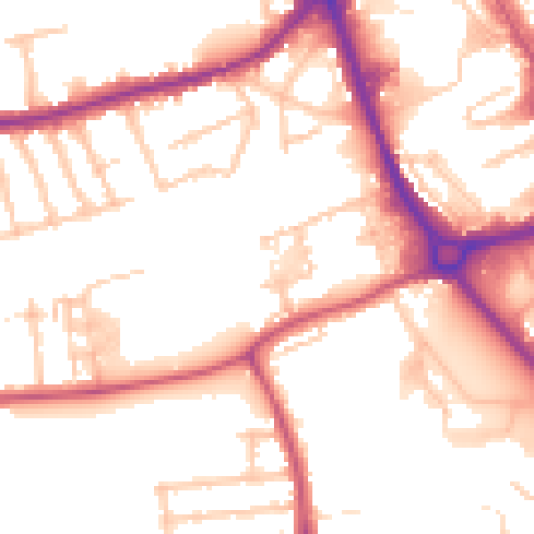 Daytime road noise heatmap for RM7 0FS