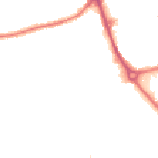 Night-time road noise heatmap for RM7 0FS