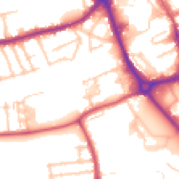 Daytime road noise heatmap for RM7 0FU