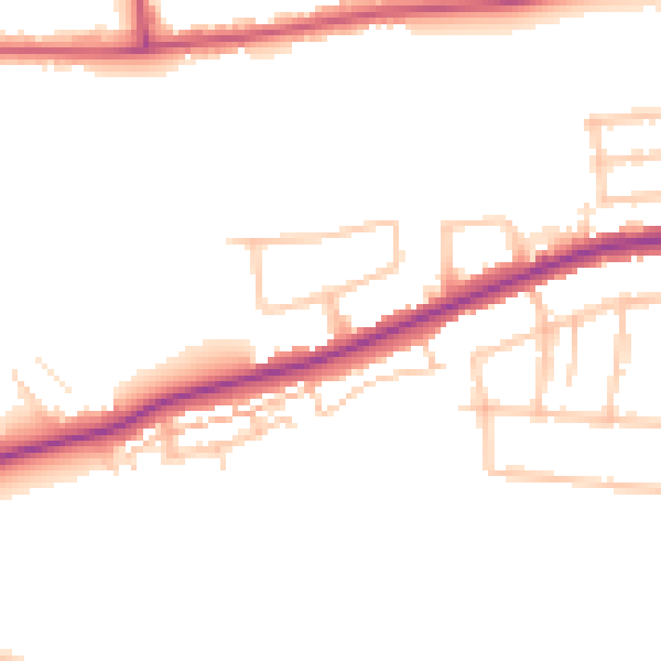 Daytime road noise heatmap for RM7 0LH