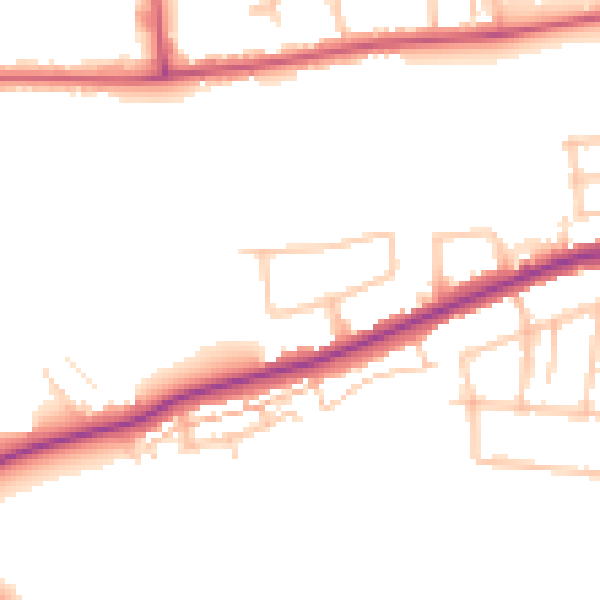 Daytime road noise heatmap for RM7 0LT