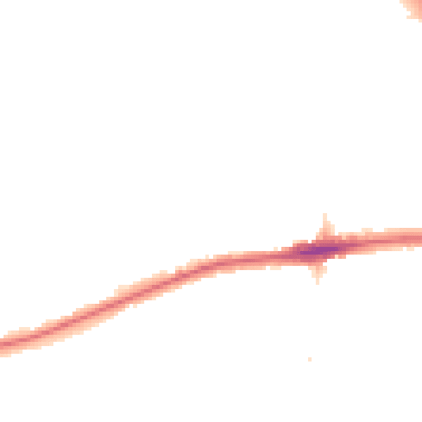 Night-time road noise heatmap for RM7 0QS