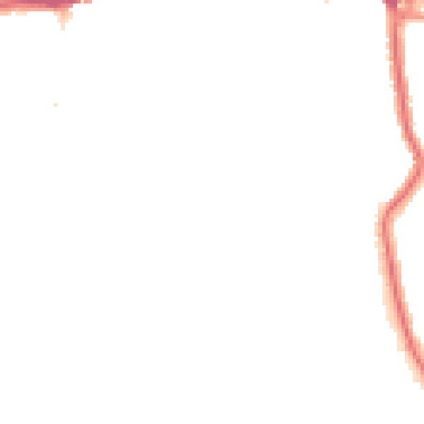 Night-time road noise heatmap for RM7 0YY