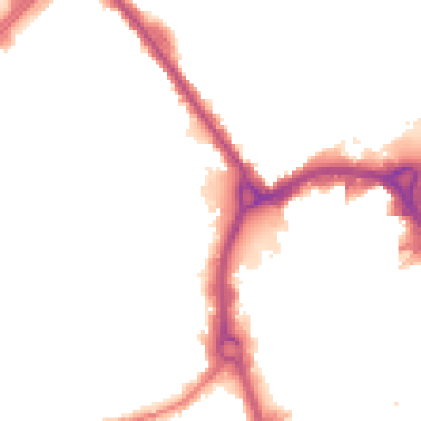 Night-time road noise heatmap for RM7 7DP