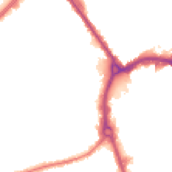 Night-time road noise heatmap for RM7 7DS