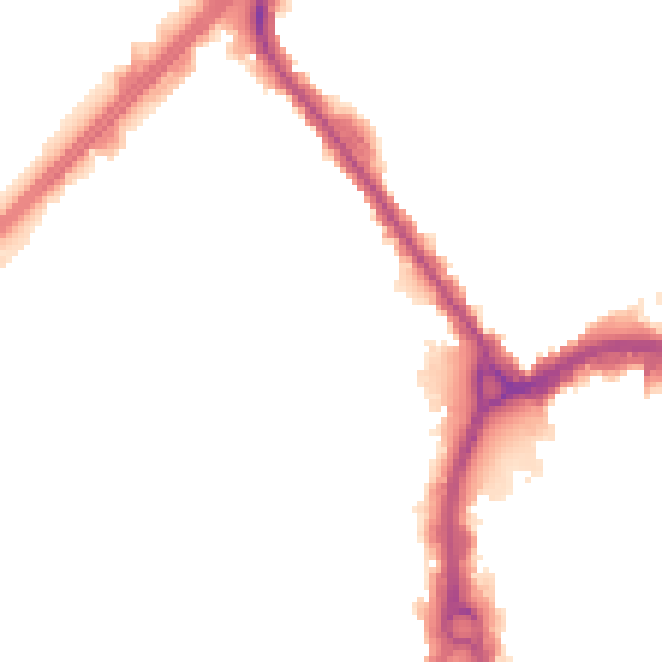 Night-time road noise heatmap for RM7 7EL