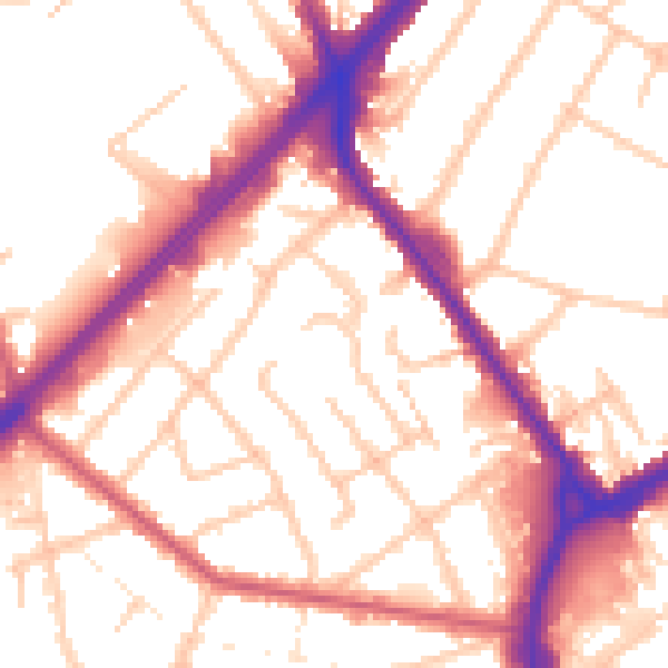 Daytime road noise heatmap for RM7 7ER