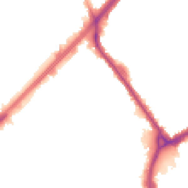 Night-time road noise heatmap for RM7 7ER